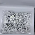 Gray PE foam artificial rose heads for wedding bouquets and DIY crafts in bulk bag - Rose Leaves (25pcs) / Gray