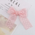 Elegante lazo de encaje rosa para accesorios de cabello y fundas de móvil DIY - Rosa Claro