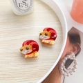 Cute mini red lion hair clips for kids, set of two acrylic cartoon monster claw accessories - Lion (Pair)