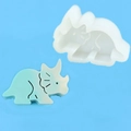 Moule silicone tricératops 3D avec modèle fini de dinosaure en résine dégradé bleu - Style Tricératops Blanc (50-3072-D)
