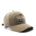 Khaki Vintage Baseballkappe aus gewaschener Baumwolle mit New York 1625 Stickerei - Khaki