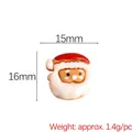 Miniature Santa Claus resin figure for DIY crafts, size 15x16mm, weighing 1.4g - Santa Claus Cookie