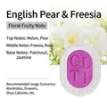 English Pear & Freesia scented wax tablet air freshener in purple and white - Small - Freesia