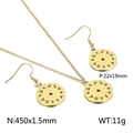 Parure de bijoux dorés 12 signes du zodiaque avec collier et boucles d'oreilles - Doré