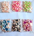 Pennelli ombretto usa e getta a doppia punta in vari colori con manici in plastica - 6.5cm Sfuso 100 Pz - Colori Casuali