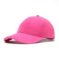 Berretto da baseball rosa acceso in cotone con visiera strappata e corona morbida - Rosa Rosso