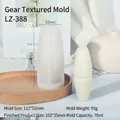Silikonform in Olivenform mit Zahnradrippen für DIY-Kerzen und Gips, 112x52mm Größe - Zahnrad-Verbindungsstange LZ-388