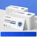 75% Alcohol sanitizing wipes in individual packaging for daily hygiene and cleaning - 100 Sheets Chinese Individual Pack