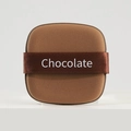 Square brown sponge cushion puff with Chocolate ribbon for soft foundation application - Bulk Packaging / 8.5t Chocolate Puff