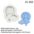 Hot air balloon and cloud silicone mold for DIY fondant and resin crafts, 5.8x5cm - Style 4-Grey