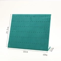 Teal microfiber earring display stand with dimensions 33x28.5cm for jewelry presentation - 120-Hole Earring Board / Dark Green
