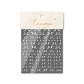 White moon and dot pattern nail stickers with cardboard packaging, model to 868 - White Moon Style (to 868)
