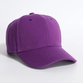 Classic deep purple cotton baseball cap with curved brim and breathable eyelets - One Size / Purple