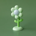Magnetic flower night light in green finish with rounded base and soft LED glow - Flower Magnetic Night Light (LD37B) / Green
