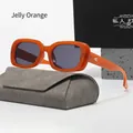 Schicke polarisierte quadratische Sonnenbrille in Orange mit dunkelgrauen Gläsern - Nicht polarisiert / Gelee-Orange