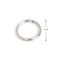 DIY jewelry finding: 7mm silver stainless steel open jump ring in macro shot detail - 0.8x7mm