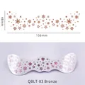Waterproof bronze freckle tattoo sticker with star and snowflake patterns, size 156x48mm - QBLT-03 Bronze Snowflake Stars