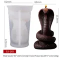 Moule en silicone cobra gothique pour bougies avec dimensions et corps translucide - GJ-165 (Cobra)