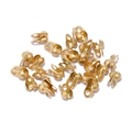 Golden stainless steel bead tips and knot covers for DIY jewelry necklace making - 100 Pieces/Pack (Small Inner Diameter 1.6mm) / Gold