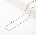 Polished silver bamboo link chain necklace in 18k plated finish for DIY jewelry - Copper / Melon Seed Chain / Silver