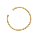Eleganter goldener gedrehter Kabel-Armreif mit einem minimalistischen offenen Design - Klassische Kabelspirale / Gold