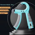 Blue digital counting hand gripper with 5-60kg adjustable resistance and TPR non-slip handle - 5-60kg Electronic Counting / Maca Blue