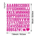 1-inch rose pink self-adhesive vinyl letter and number stickers for DIY crafts - 1 Inch Bold-Magenta