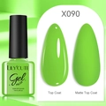 Bright green soak-off UV gel nail polish in 7ml bottle with glossy and matte finish effects - Bright Green (90)