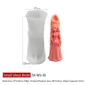 Ghost Bride silicone mold for DIY Halloween candles and resin crafts with measurements - Small Ghost Bride WS-38