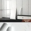Waterproof ink white marble self-adhesive wallpaper with protective aluminum foil backing - 40cm Wide * 1m / Ink White