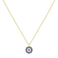 Halskette mit blauem bösen Blick aus S925 Sterlingsilber mit Zirkonia Vergoldet - Gold