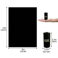 Biodegradable black pet waste bag roll and flat size chart for dog waste disposal - 1.2 Microns Biodegradable Solid Black