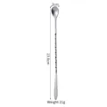 Cucchiaio da cocktail lungo in acciaio inox 304 con manico a spirale, peso di 21g - Cucchiaio da Bar Piccolo a Punta in Acciaio Inossidabile 410 (23,8 cm)