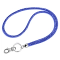 Cordino da polso con cristalli blu brillante e chiusura a moschettone in metallo - 80cm Blu Reale / Blu zaffiro