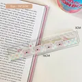 15cm transparent plastic ruler featuring cute blue plaid and cartoon bear graphics - Koala