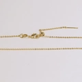Classic 18k gold plated necklace with adjustable bead and lobster clasp closure - Adjustable O-Chain