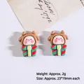 Christmas reindeer resin charm for DIY crafts, cartoon elk figure with 23x19mm size - Christmas Reindeer Gift