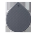 Copertura scarico in silicone grigio a forma di goccia con trama antiscivolo - Copertura Deodorante in Silicone Grigio Scuro