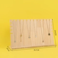 Solid wood necklace display stand in natural finish with detailed size measurements - Model C Extra Large