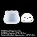 Medium size 3D panda silicone mold for chocolate and fondant cake decoration - 2#Transparent Medium (B438) / Clear