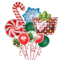 Christmas balloon set with foil candy canes, snowflakes, and festive latex balloons - Christmas Gift Bag