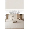 Modern minimalist cream beige high-density loop pile rug for living room and bedroom decor - Looped Cotton Cloth - Half A Cup Of Tea / 100cm X 200cm [upgraded Five-proof Fabric]