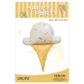 Ice cream foil balloon with colorful sprinkles for birthday party decor 89.5x63.5cm - Colorful Ice Cream