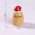 Mini figurine de pomme de terre de Noël avec bonnet rouge, 5,8 cm x 3,5 cm - Patate de Noël classique / Jaune avec bonnet rouge