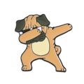Cute cartoon dabbing pug enamel pin made of durable metal for backpacks and jackets - Dabbing Pug-XZ6313