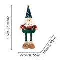 Telescopic Christmas gnome doll in red and blue sequins, standing height 60cm or 23.6in - Santa Claus