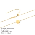 Collana minimalista in acciaio inossidabile placcata oro 14K con ciondolo a fulmine - Zampa di Cane Oro