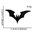 Macro detail van zwarte vleermuis borduurpatch met afmetingen 7,2cm en 0,6g gewicht - 2# Zwarte Vleermuis