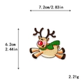 Cartoon reindeer embroidery patch for Christmas DIY, size 7.2x6.2cm with cute details - 7.2x6.2cm / 11148-Running Reindeer