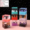 Cube de mouvement liquide de 7cm avec personnage Kuromi et paillettes flottantes - Carré 4 Dessin Animé
